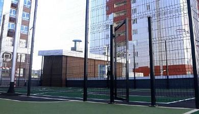 Калитка 1530х1000 мм (заполнение панель 3D, опора на фланце, замок врезной Kale Kilit), 